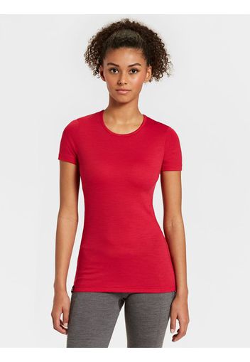 Rewoolution, Skin - T-Shirt In Merino Mesh 180 Gr Per Donna In Colore Rosso