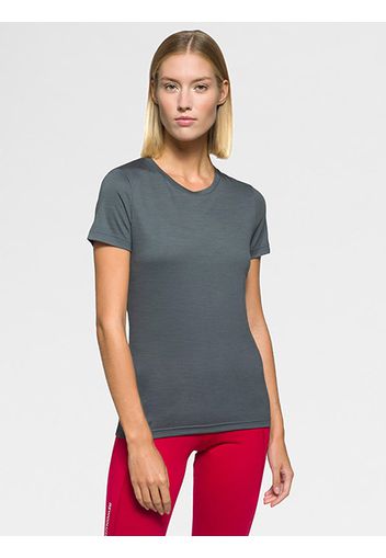 Rewoolution, Cherry - T-Shirt In Merino Jersey 140 Gr Per Donna In Colore Grigio