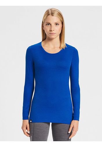 Rewoolution, Cocoon - T-Shirt In Merino Mesh 180 Gr Per Donna In Colore Blu