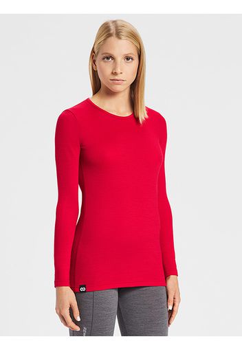 Rewoolution, Cocoon - T-Shirt In Merino Mesh 180 Gr Per Donna In Colore Rosso