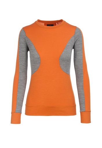 Rewoolution, W'S Tee Ls - T-Shirt 190 Gr Per Donna In Colore Arancione