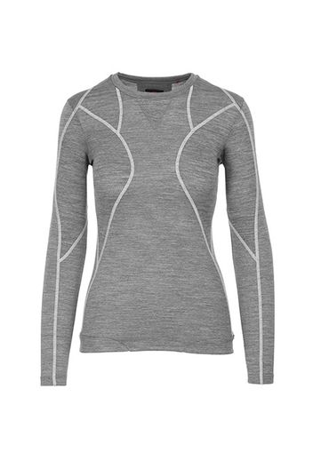 Rewoolution, W'S Crew Tee Ls - T-Shirt 190 Gr Per Donna In Colore Grigio