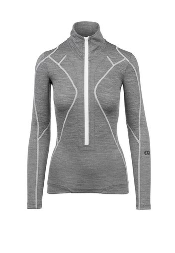 Rewoolution, W'S Half Zip Ls - Felpa 190 Gr Per Donna In Colore Grigio