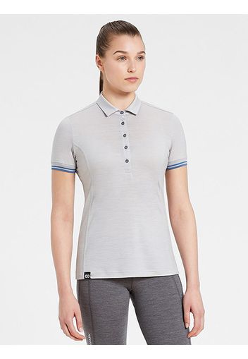 Rewoolution, Sunshine - Polo In Merino Jersey 140 Gr Per Donna In Colore Grigio