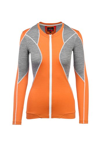 Rewoolution, W'S Full Zip Ls - Felpa 190 Gr Per Donna In Colore Arancione