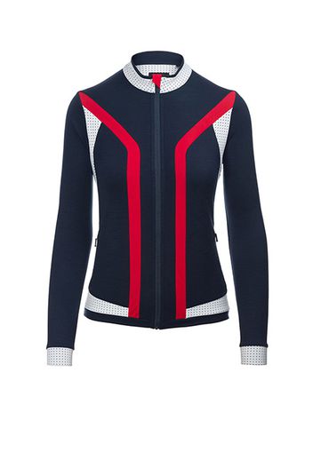 Rewoolution, W'S Full Zip Ls - Felpa In Merino Punto Roma 280 Gr Per Donna In Colore Blu