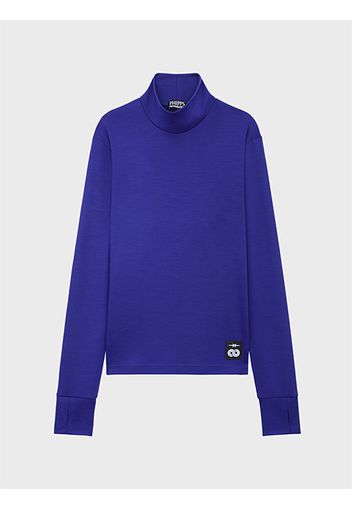 Rewoolution, Turtlenck Ls - T-Shirt 280 Gr In Colore Blu