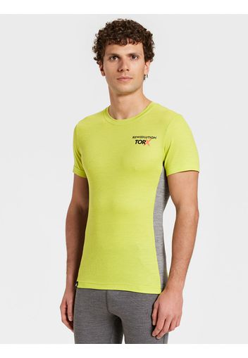 Rewoolution, Athos Tor - T-Shirt In Merino Mesh 180 Gr In Colore Giallo