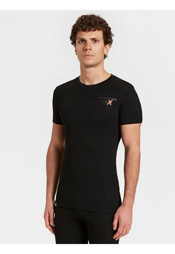 Rewoolution, Adara Tor - T-Shirt In Merino Mesh 180 Gr In Colore Nero