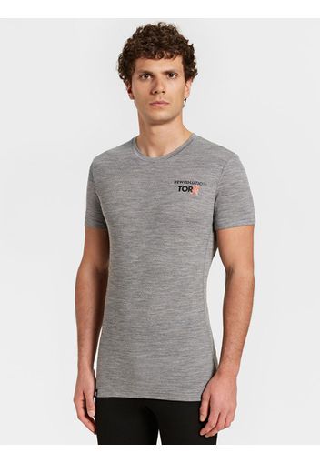 Rewoolution, Adara Tor - T-Shirt In Merino Mesh 180 Gr In Colore Grigio