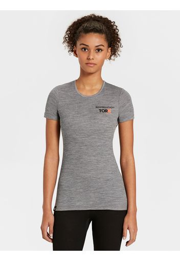 Rewoolution, Skin Tor - T-Shirt In Merino Mesh 180 Gr In Colore Grigio