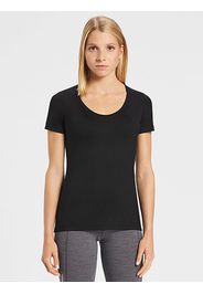 Rewoolution, Alexandria - T-Shirt In Merino Jersey 140 Gr Per Donna In Colore Nero