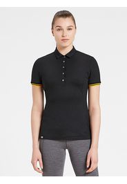 Rewoolution, Sunshine - Polo In Merino Jersey 140 Gr Per Donna In Colore Nero