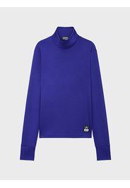 Rewoolution, Turtlenck Ls - T-Shirt 280 Gr In Colore Blu