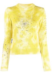 Maglione tie-dye con cristalli