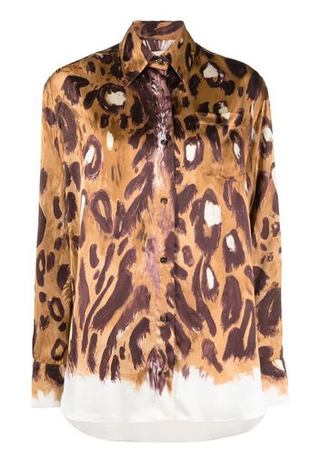 Camicia stampa leopardata