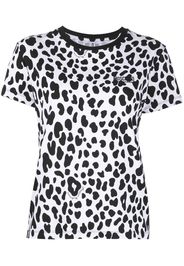 T-shirt con stampa leopardata