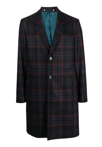 Cappotto monopetto con stampa tartan