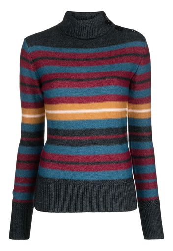 Maglione collo alto a righe