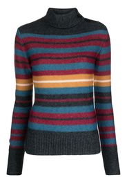 Maglione collo alto a righe