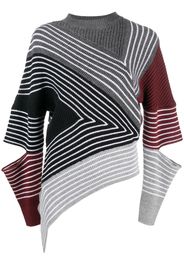 Maglione cut-out a righe