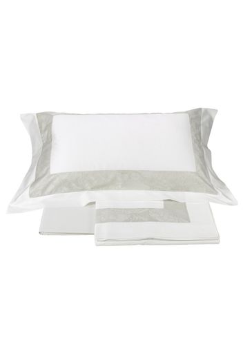 Completo letto matrimoniale Amulet - Grigio / Bianco seta - La Perla Home Collection