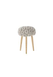 GREY KNITTED STOOL