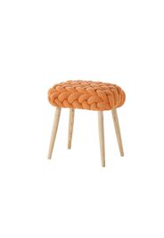 ORANGE KNITTED STOOL