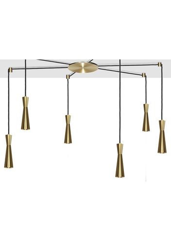 CONE CLUSTER 6 | Lampadario in ottone