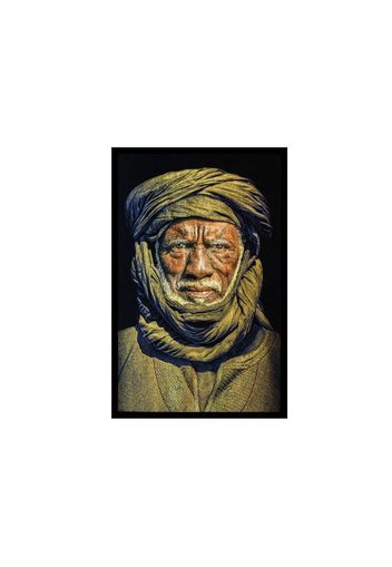 TUAREG MAN, BLACK | Quadro in tessuto