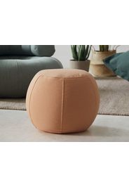 Pouf di design Mondial in tessuto Avalon bianco H 42cm - AVECASA