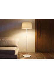 Lampada da Terra 'Mansfield' Piantana con Base a 3 Scomparti Forma di Cubo  e Paralume Cilindrico in Tessuto - Nero - lux.pro