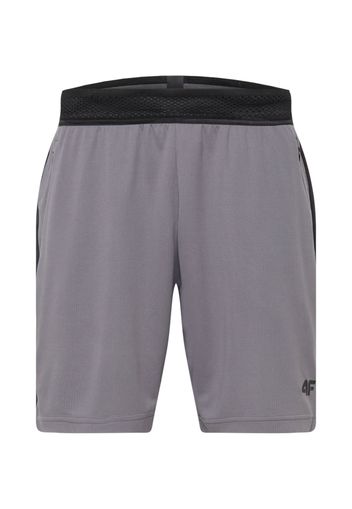 4F Pantaloni sportivi  grigio / nero