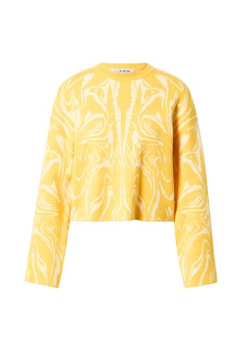 A-VIEW Pullover 'Kira'  giallo / bianco