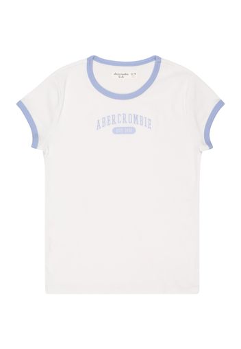 Abercrombie & Fitch Maglietta 'ESSENTIALS'  bianco / blu fumo