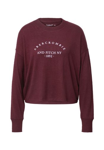 Abercrombie & Fitch Maglietta  borgogna / bianco