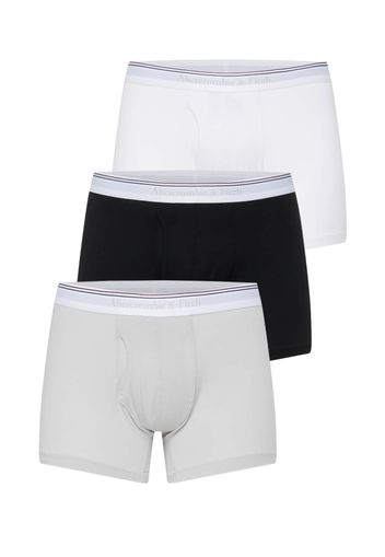 Abercrombie & Fitch Boxer  grigio chiaro / nero / bianco