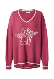 ABOUT YOU x Millane Pullover 'Mia'  rosa scuro / bianco