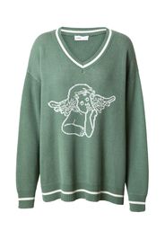 ABOUT YOU x Millane Pullover 'Mia'  verde / bianco