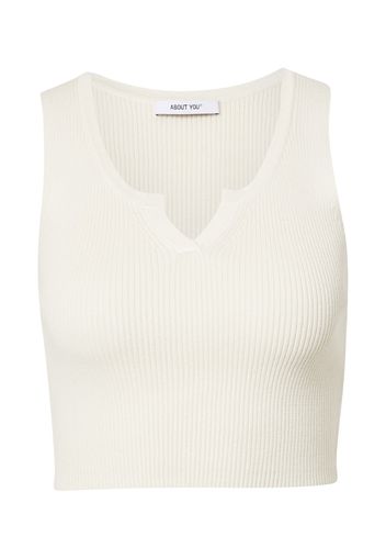 ABOUT YOU Top in maglia 'Line'  bianco