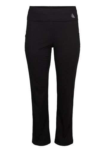 Active by Zizzi Pantaloni sportivi 'Abasic'  nero / bianco