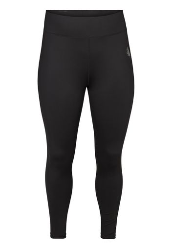 Active by Zizzi Pantaloni sportivi 'Abasic'  nero / bianco