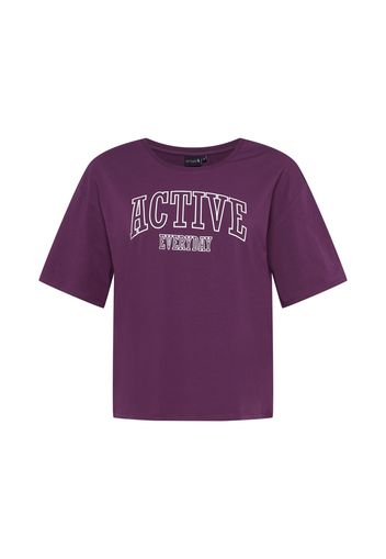 Active by Zizzi Maglia funzionale 'ANING'  melanzana / bianco