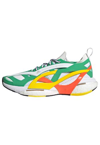 adidas by Stella McCartney Scarpa da corsa 'SolarGlide'  verde / bianco / giallo / arancione scuro
