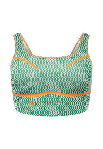 adidas by Stella McCartney Top sportivo  verde / bianco / arancione