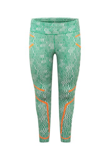 adidas by Stella McCartney Pantaloni sportivi  verde erba / bianco / arancione