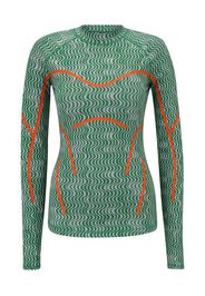 adidas by Stella McCartney Maglia funzionale  verde / bianco / arancione