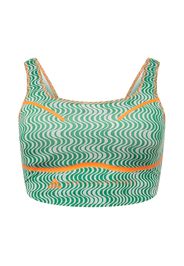 adidas by Stella McCartney Top sportivo  verde / bianco / arancione