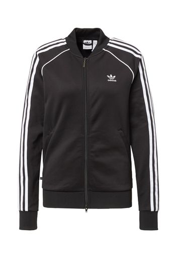 ADIDAS ORIGINALS Giacca di felpa  nero / bianco