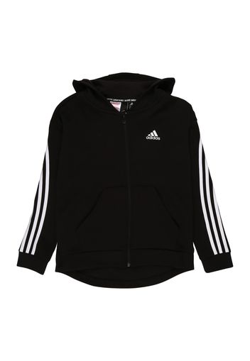 ADIDAS PERFORMANCE Giacca di felpa sportiva  bianco / nero